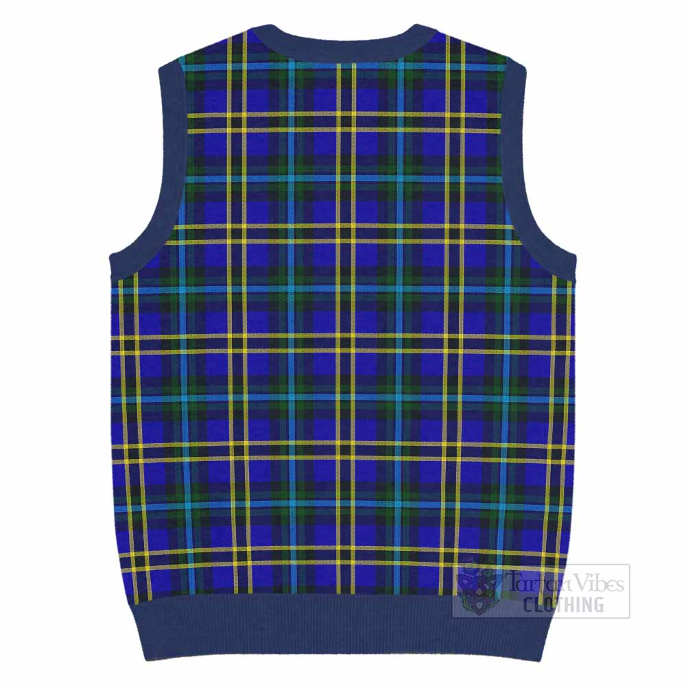 Hope Tartan Knitted V-Neck Vest with Family Crest - Tartan Vibes Clothing