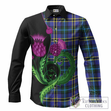 Hope Tartan Long Sleeve Button Shirts Traditional Scottish Thistle