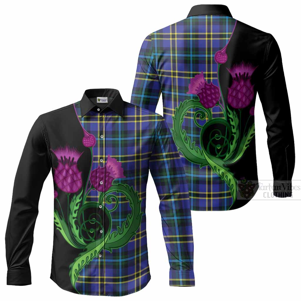 Hope Tartan Long Sleeve Button Shirts Traditional Scottish Thistle