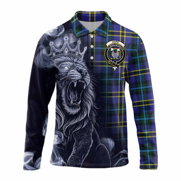 Hope Tartan Long Sleeve Polo Shirt Roaring Lion Heritage