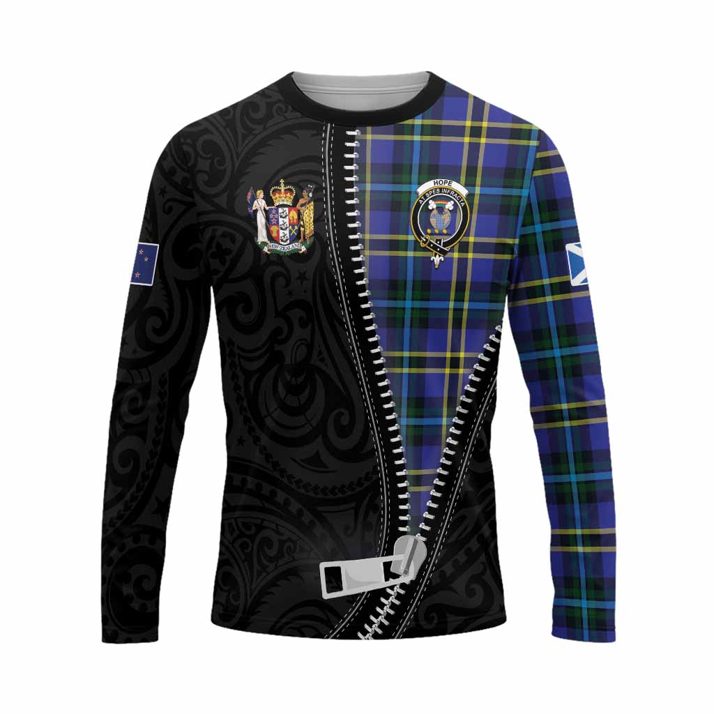 Hope Tartan Long Sleeve T-Shirt New Zealand Pattern Unique Zipper Stylized