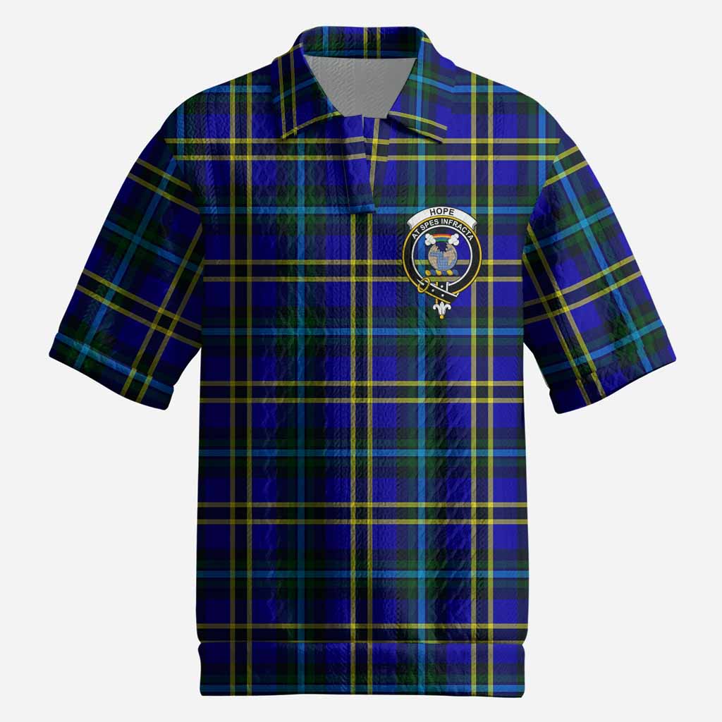 Hope Tartan Men’s Polo Sweater Top with Family Crest