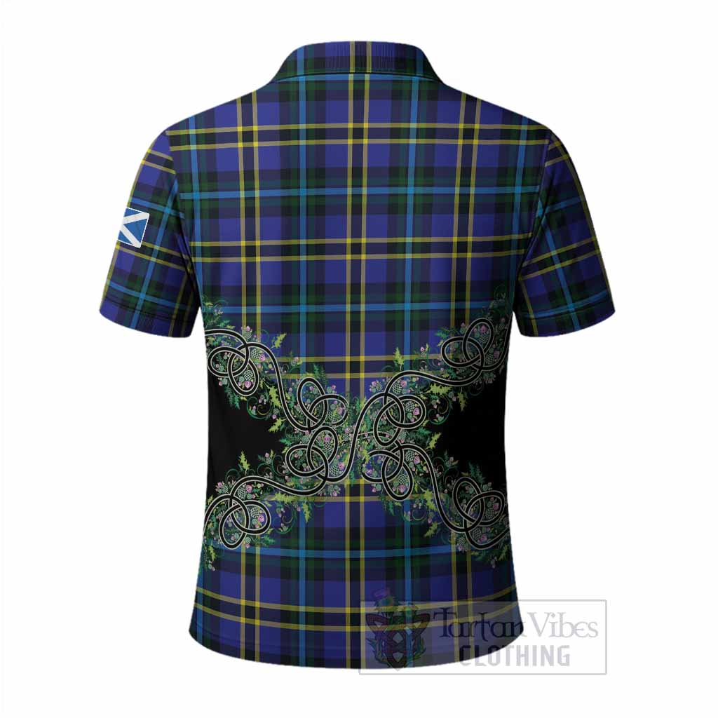 Hope Tartan Polo Shirt Thistle Scottish Spirit