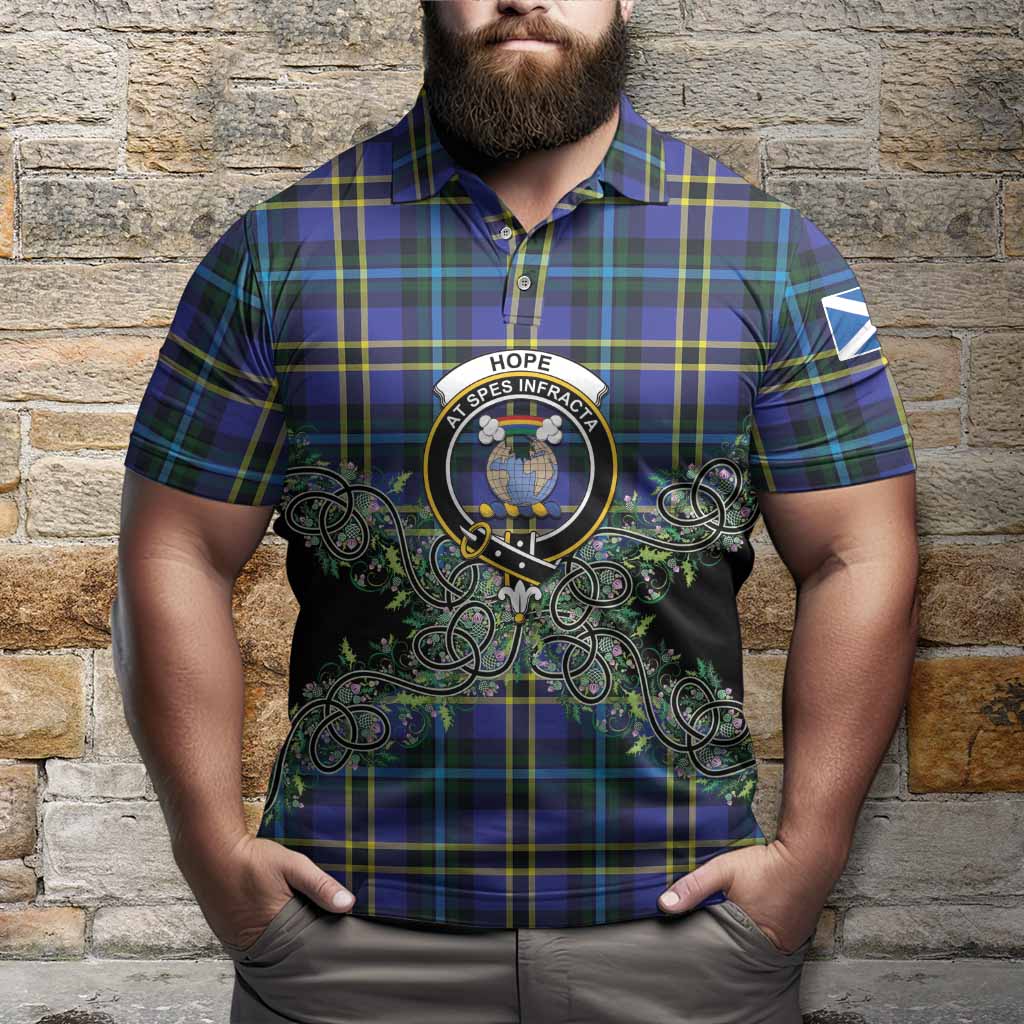 Hope Tartan Polo Shirt Thistle Scottish Spirit