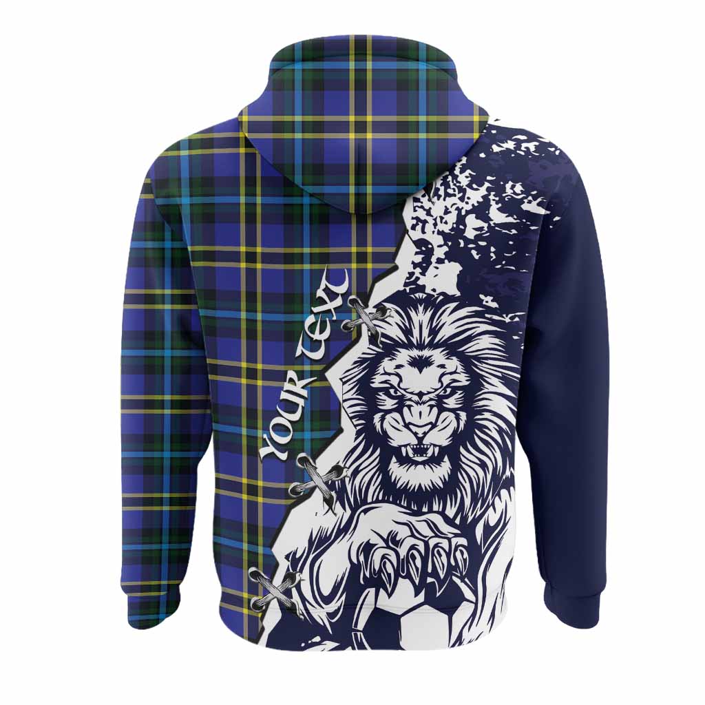 Hope Tartan Scottish Hoodie Angry Lion With Soccer Ball Style