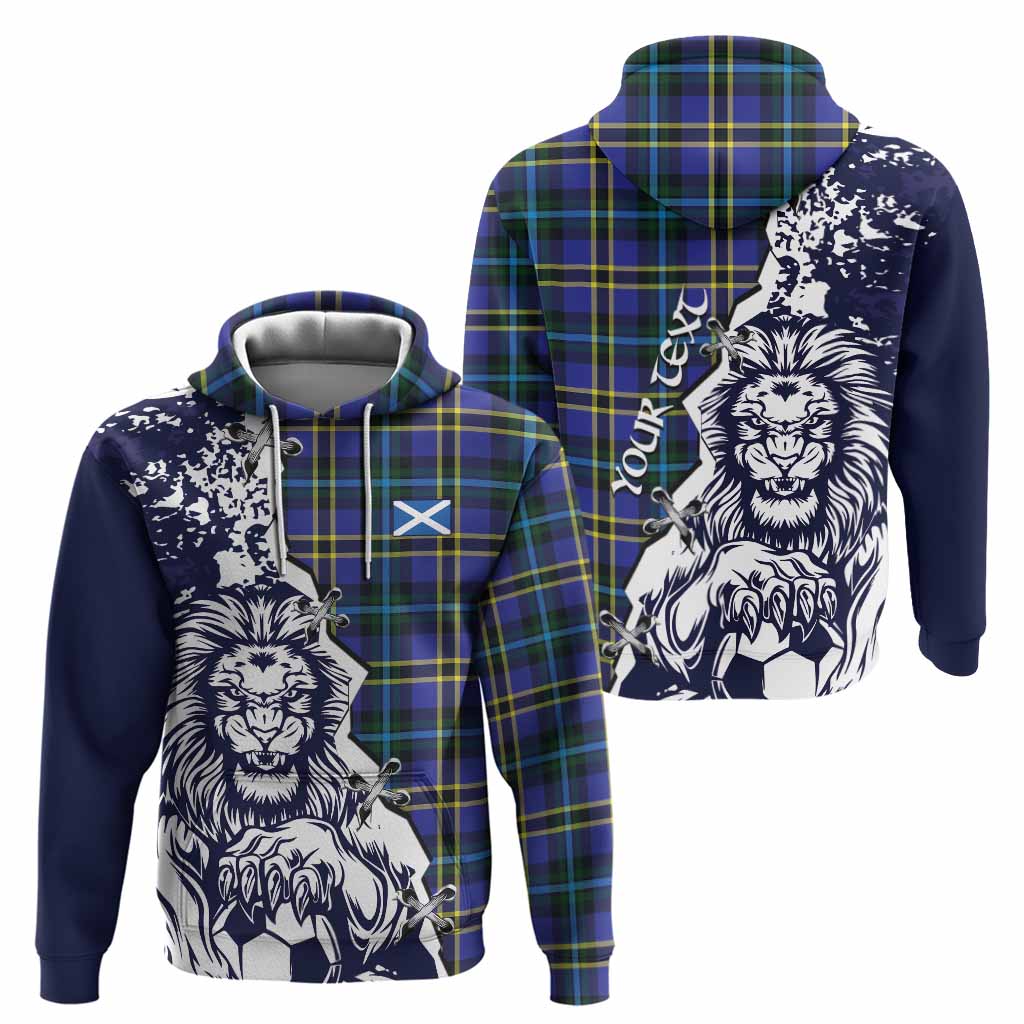 Hope Tartan Scottish Hoodie Angry Lion With Soccer Ball Style