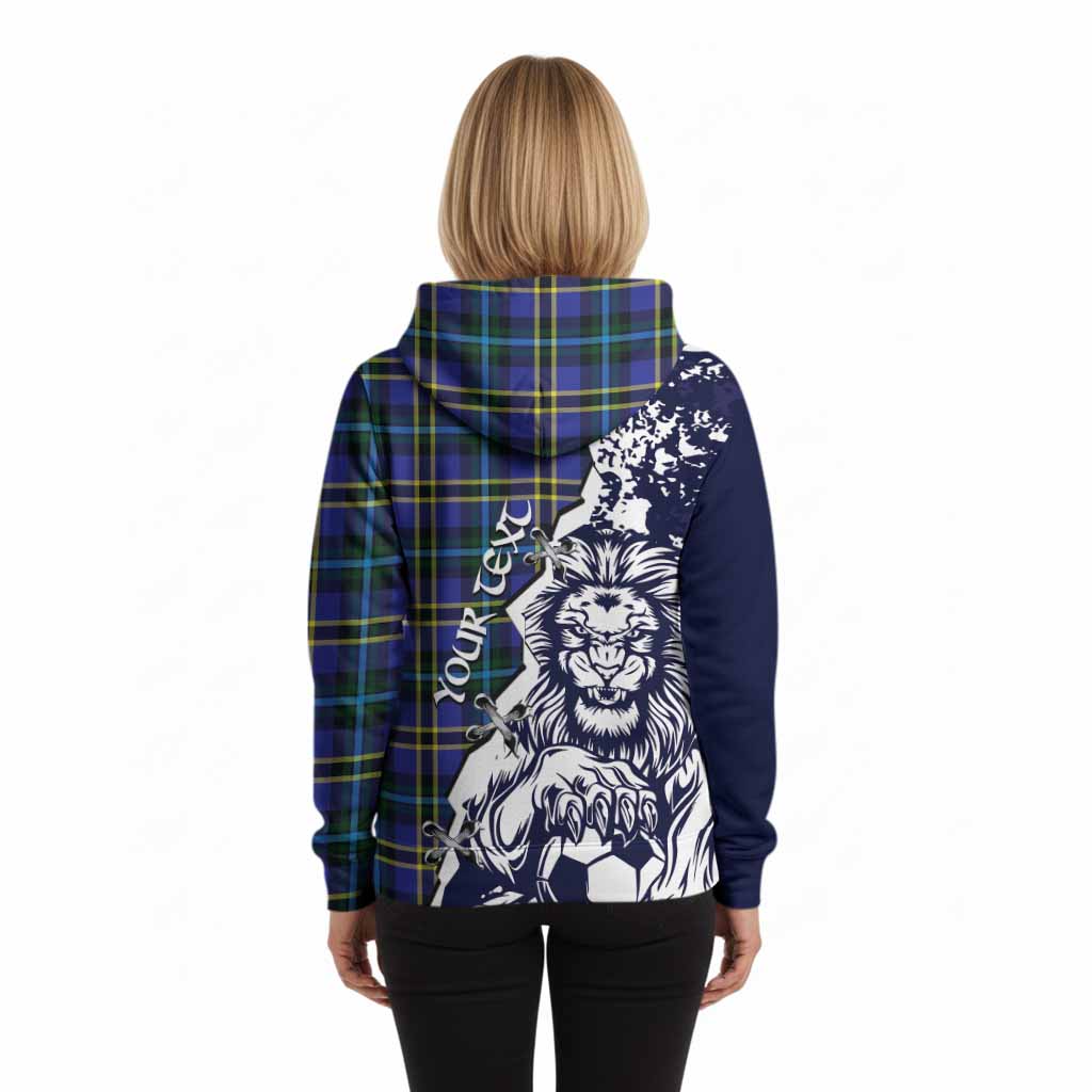 Hope Tartan Scottish Hoodie Angry Lion With Soccer Ball Style