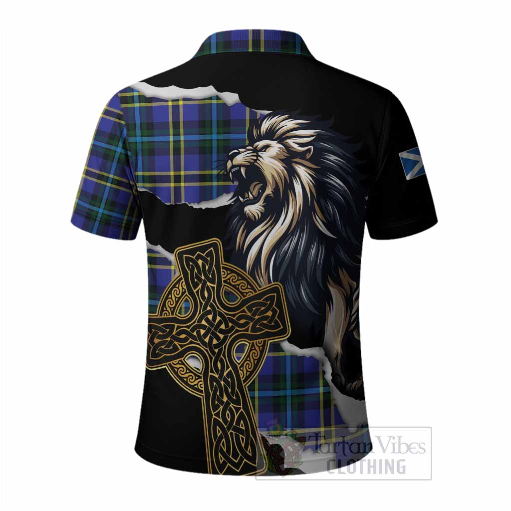 Hope Tartan Scottish Polo Shirt Lion Celtic Heritage