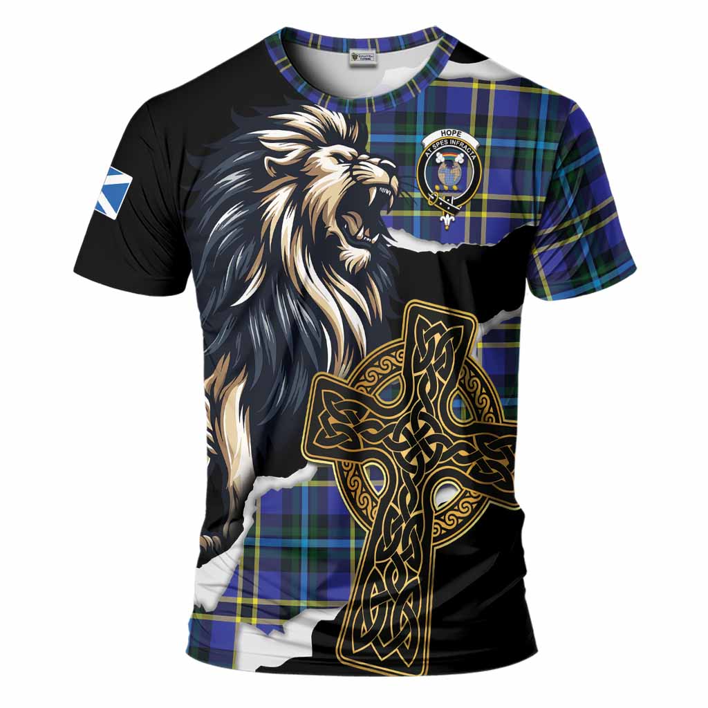 Hope Tartan Scottish T-Shirt Lion Celtic Heritage