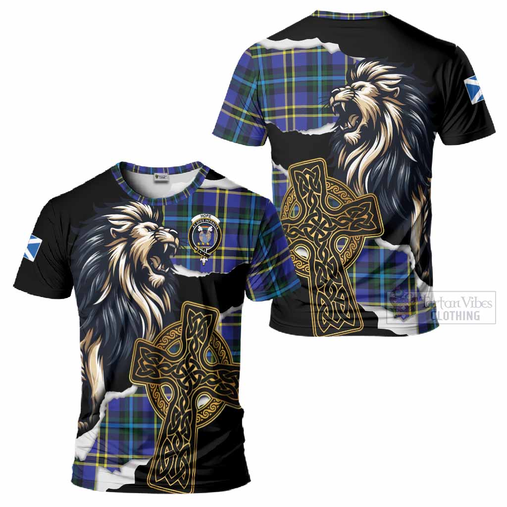 Hope Tartan Scottish T-Shirt Lion Celtic Heritage