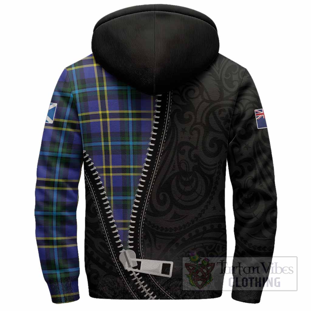 Hope Tartan Sherpa Hoodie New Zealand Pattern Unique Zipper Stylized