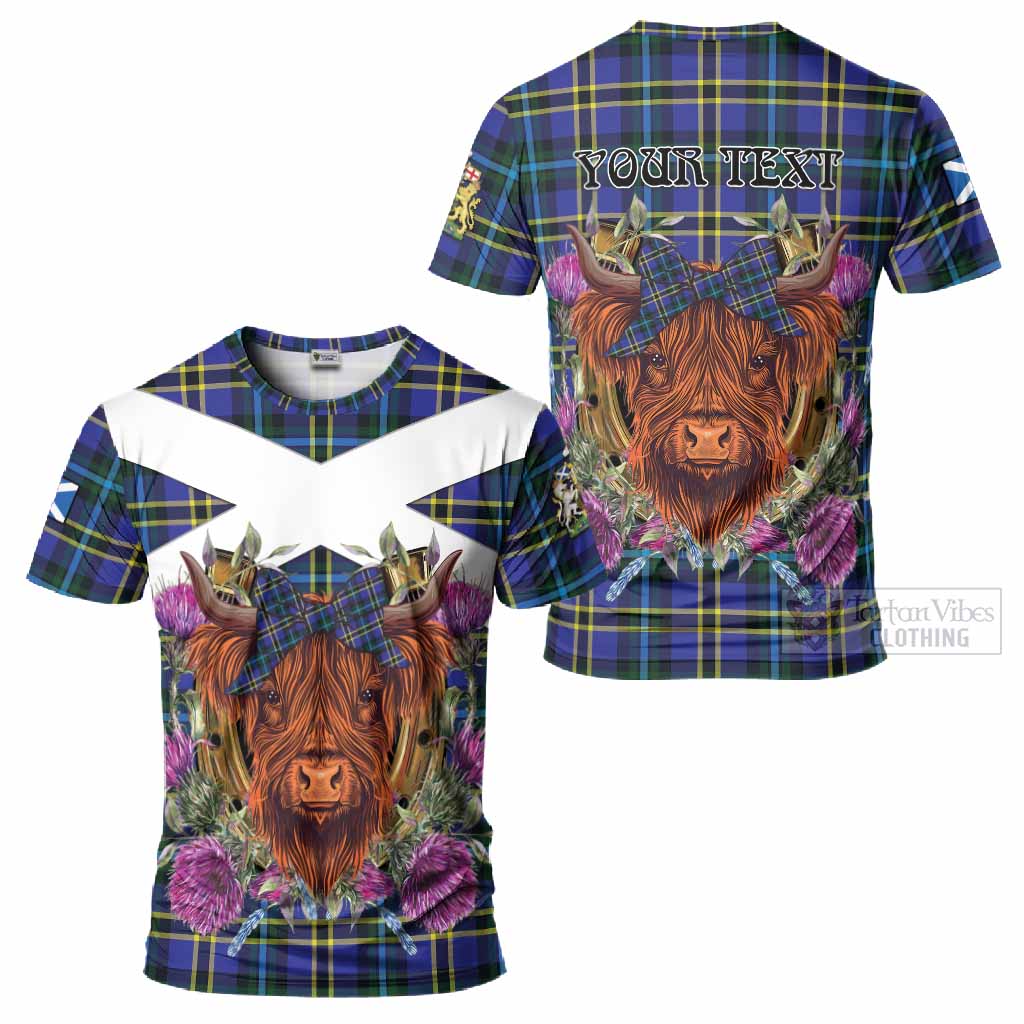 Hope Tartan T-Shirt Scottish Thistle Heilan Coo