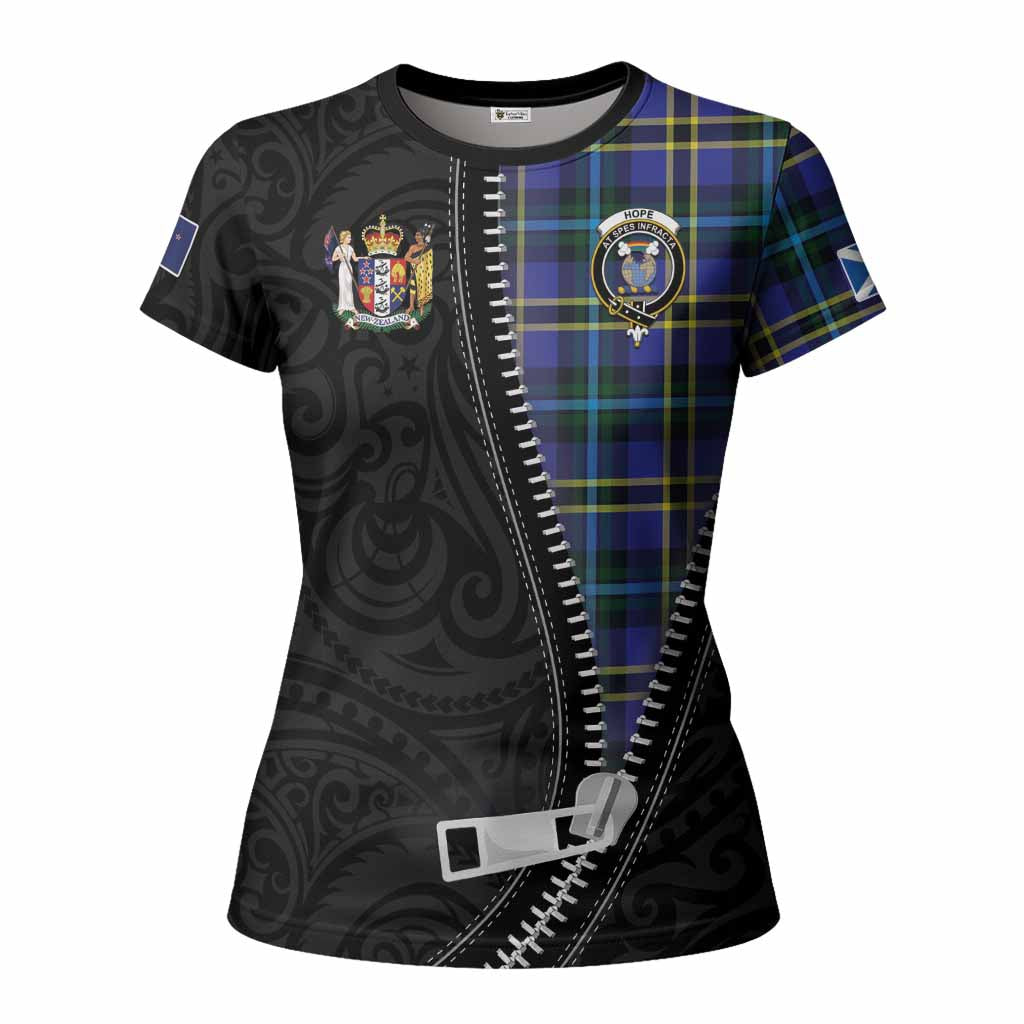 Hope Tartan Women T shirt New Zealand Pattern Unique Zipper Stylized