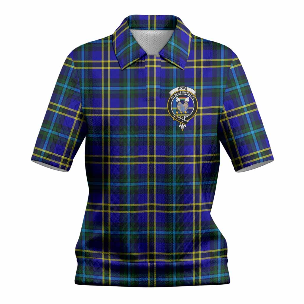 Hope Tartan Women’s Polo Sweater Top with Family Crest