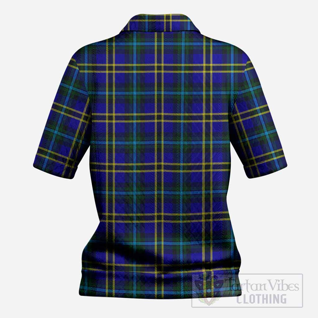 Hope Tartan Women’s Polo Sweater Top with Family Crest