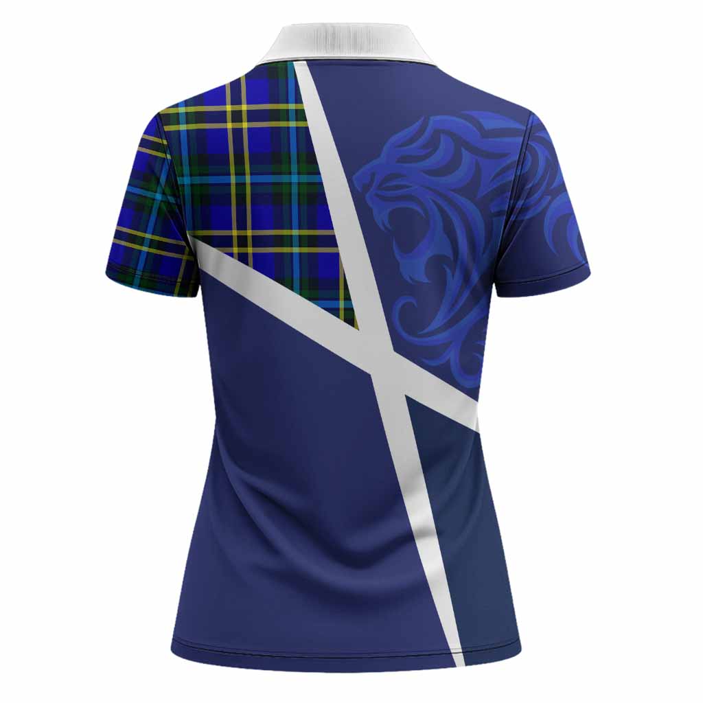 Hope The Scottish Football Crest Women Polo Shirt Lion-Tartan Army