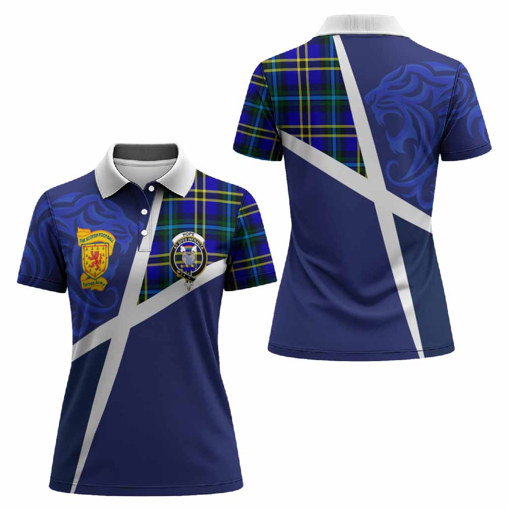 Hope The Scottish Football Crest Women Polo Shirt Lion-Tartan Army