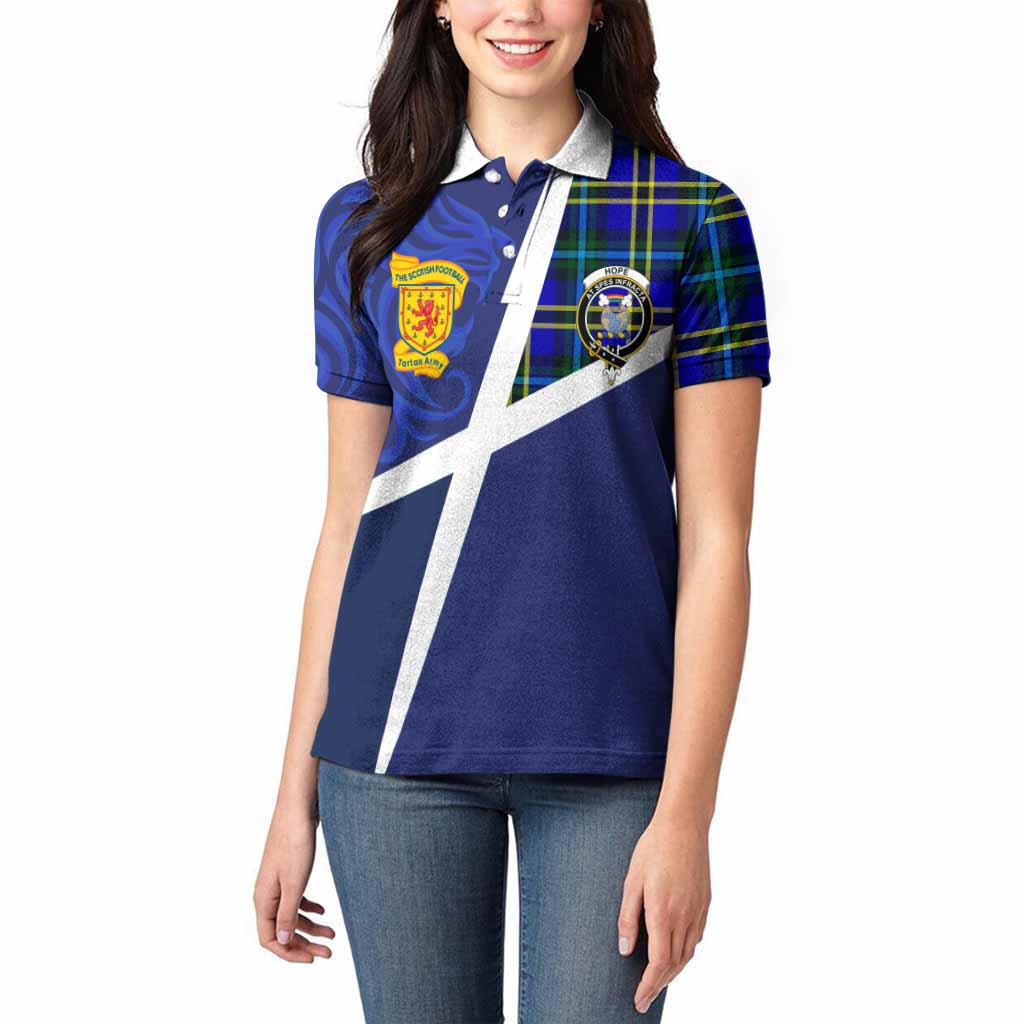 Hope The Scottish Football Crest Women Polo Shirt Lion-Tartan Army