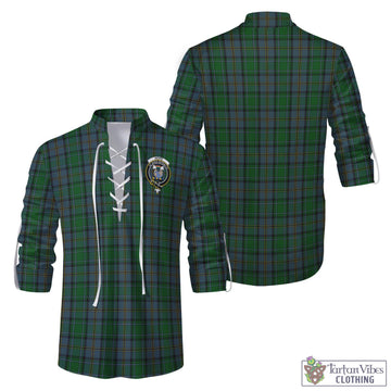 Hope Vere Tartan Men's Scottish Traditional Jacobite Ghillie Kilt Shirt with Family Crest