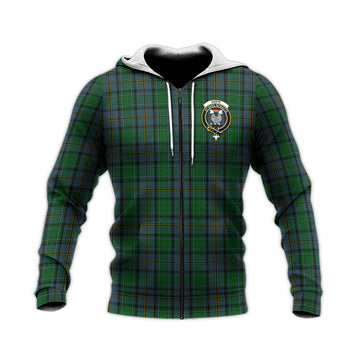 Hope Vere Tartan Knitted Hoodie with Family Crest
