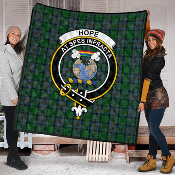 Hope Vere Tartan Quilt with Family Crest