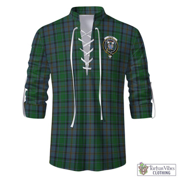 Hope Vere Tartan Men's Scottish Traditional Jacobite Ghillie Kilt Shirt with Family Crest