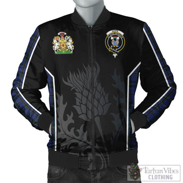 Hope (Vere-Weir) Tartan Bomber Jacket with Family Crest and Scottish Thistle Vibes Sport Style