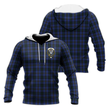 Hope (Vere-Weir) Tartan Knitted Hoodie with Family Crest