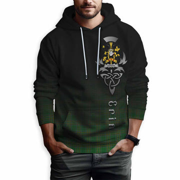 Hopkins Irish Clan Hoodie with Coat of Arms Erin Go Bragh Celtic Inspired