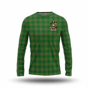 Hopkins Irish Clan Tartan Long Sleeve T-Shirt with Coat of Arms