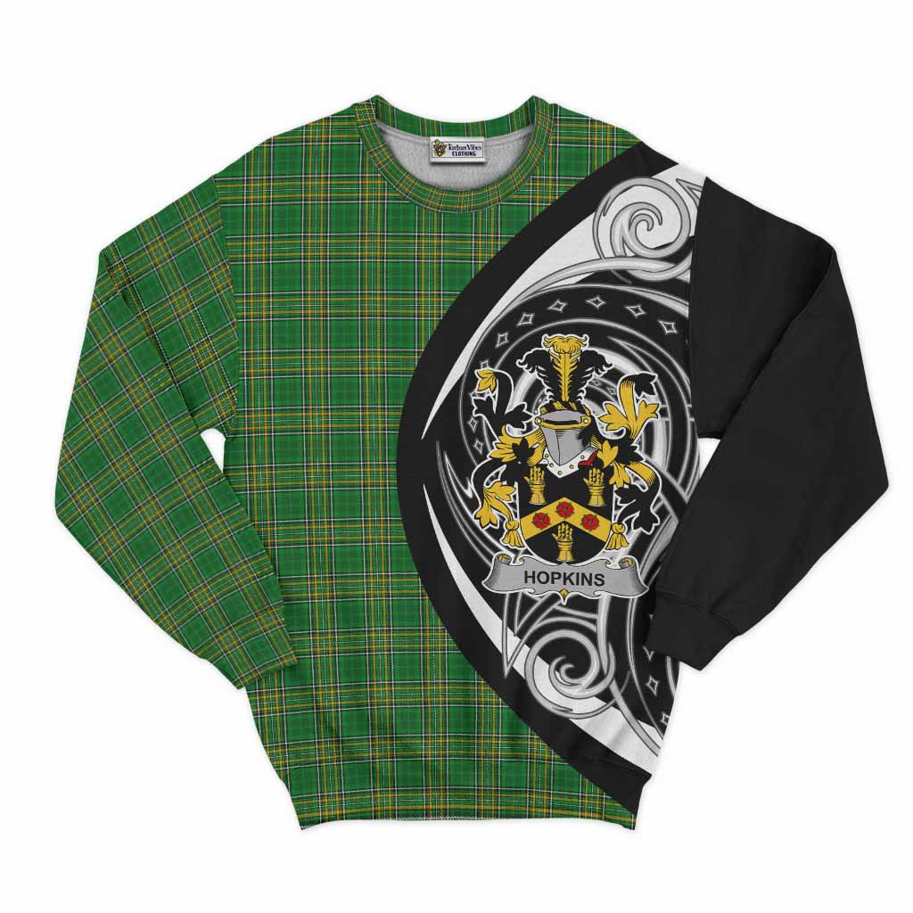 Hopkins Irish Clan Sweatshirt Celtic Circle Style Unisex - Tartan Vibes Clothing