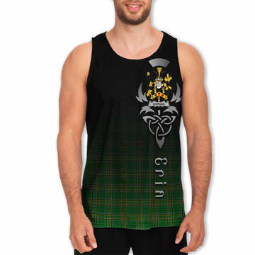 Hopkins Irish Clan Men's Tank Top with Coat of Arms Erin Go Bragh Celtic Inspired