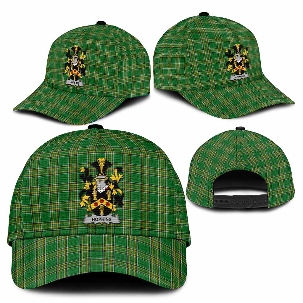 Hopkins Irish Clan Tartan Classic Cap with Coat of Arms