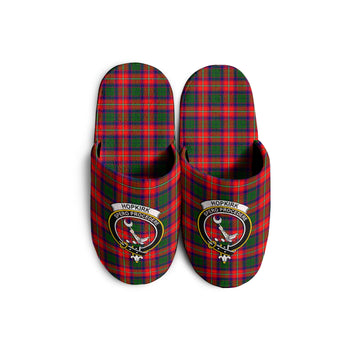 Hopkirk Tartan Home Slippers with Family Crest