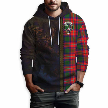 Hopkirk Tartan Family Crest Hoodie Alba Gu Brath Be Brave Lion Ancient Style Pullover Hoodie - Tartan Vibes Clothing