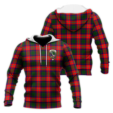 Hopkirk Tartan Knitted Hoodie with Family Crest Unisex Knitted Pullover Hoodie - Tartan Vibes Clothing