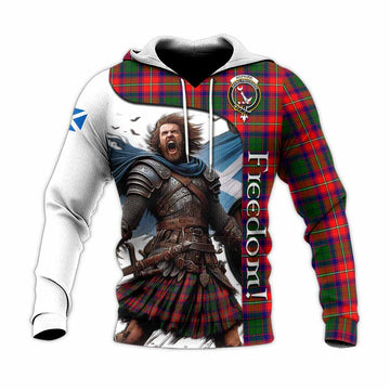 Hopkirk Crest Tartan Knitted Hoodie Inspired by the Freedom of Scottish Warrior Unisex Knitted Pullover Hoodie - Tartan Vibes Clothing