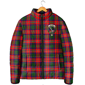 Hopkirk Tartan Padded Jacket with Family Crest Men's Padded Jacket - Tartan Vibes Clothing