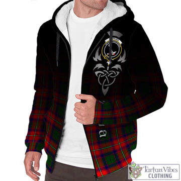 Hopkirk Tartan Sherpa Hoodie Featuring Alba Gu Brath Family Crest Celtic Inspired Unisex - Tartan Vibes Clothing