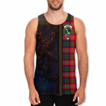 Hopkirk Tartan Family Crest Men's Tank Top Alba Gu Brath Be Brave Lion Ancient Style Men - Tartan Vibes Clothing