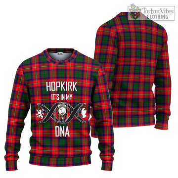 Hopkirk Tartan Ugly Sweater with Family Crest DNA In Me Style Unisex - Tartan Vibes Clothing
