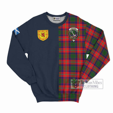 Hopkirk Tartan Sweatshirt Alba with Scottish Lion Royal Arm Half Style Unisex - Tartan Vibes Clothing