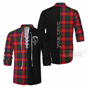 Hopkirk Tartan Ghillie Kilt Shirt with Family Crest and Half Of Me Style Men - Tartan Vibes Clothing