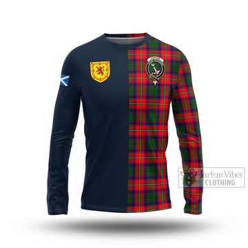 Hopkirk Tartan Long Sleeve T-Shirt Alba with Scottish Lion Royal Arm Half Style Unisex - Tartan Vibes Clothing