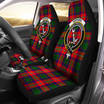 Hopkirk Tartan Car Seat Cover with Family Crest One Size - Tartan Vibes Clothing
