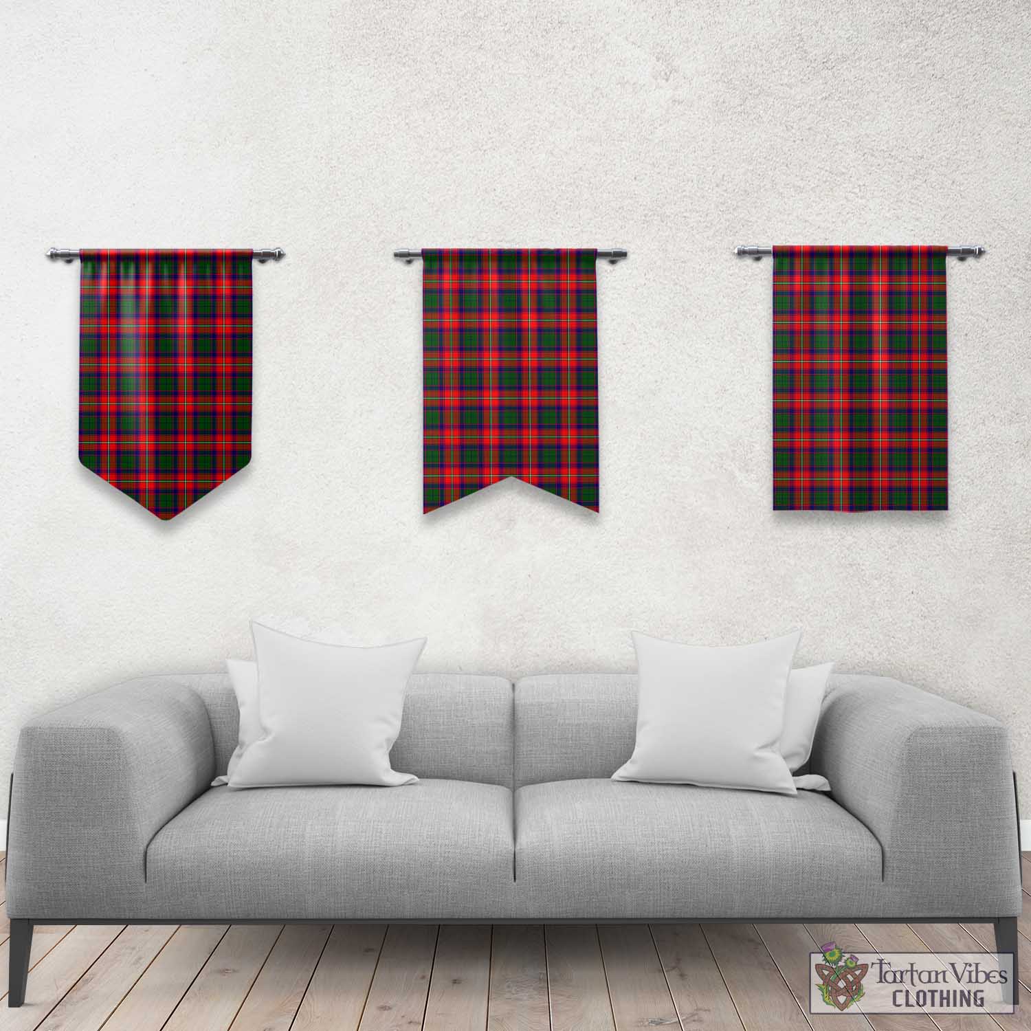 Hopkirk Tartan Gonfalon, Tartan Banner Rectangle - Tartan Vibes Clothing