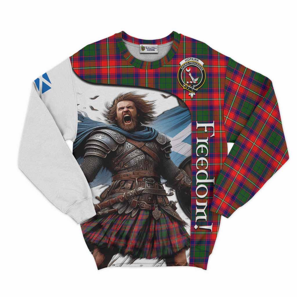 Hopkirk Crest Tartan Sweatshirt Inspired by the Freedom of Scottish Warrior Unisex - Tartan Vibes Clothing