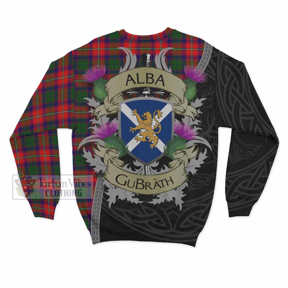 Hopkirk Tartan Family Crest Sweatshirt Lion Rampant Royal Thistle Shield Celtic Inspired - Tartan Vibes Clothing