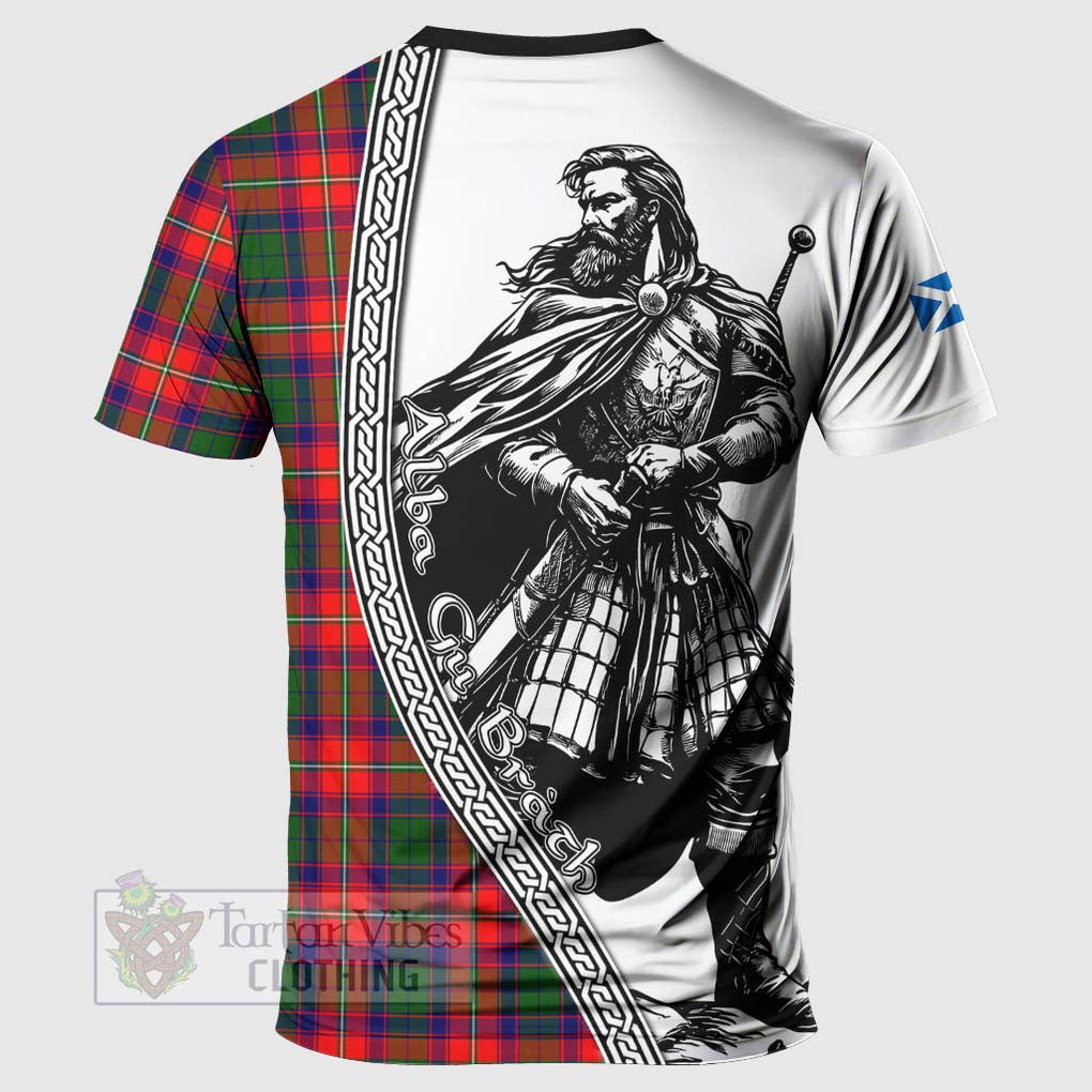 Hopkirk Tartan Clan Crest T-Shirt with Highlander Warrior Celtic Style - Tartan Vibes Clothing