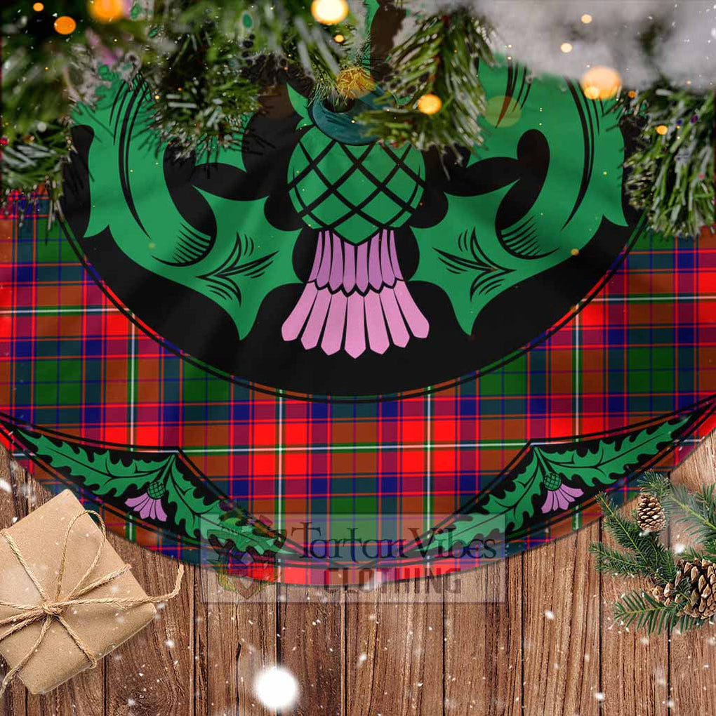 Hopkirk Tartan Christmas Tree Skirt Scottish Thistle Style - Tartan Vibes Clothing